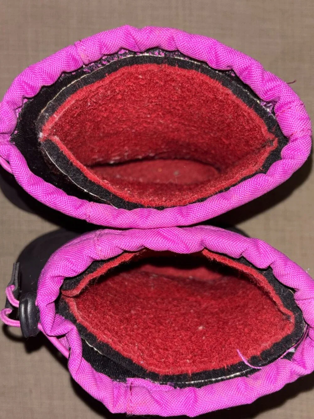 Kamik Rocket Kids Snow Boots Size 12 Pink Black Waterproof Insulated -40°F EUC